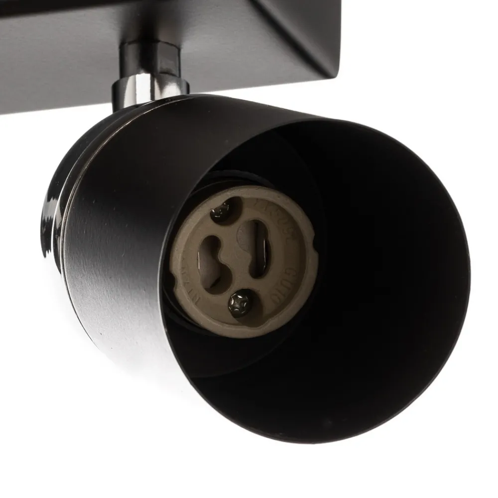 Luminex Downlight Rondo svart/krom, 6 lyskilder Outlet