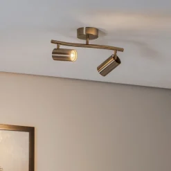 Lucea Downlight Spotte, messing antik, 2 lyskilder| Spotter I Tak