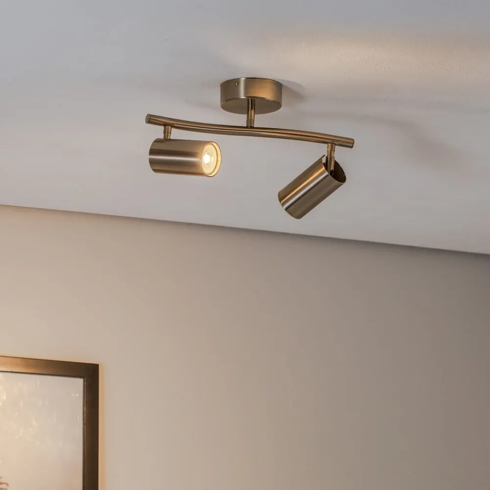 Lucea Downlight Spotte, messing antik, 2 lyskilder| Spotter I Tak