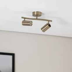 Lucea Downlight Spotte, messing antik, 2 lyskilder| Spotter I Tak