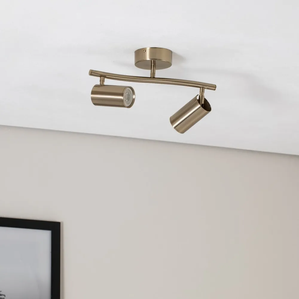 Lucea Downlight Spotte, messing antik, 2 lyskilder| Spotter I Tak