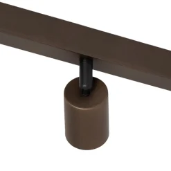 TK Lighting Downlight Top, justerbar, brun, 4 lyskilder, lineær New