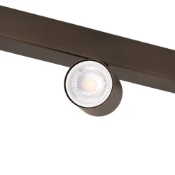 TK Lighting Downlight Top, justerbar, brun, 4 lyskilder, lineær New