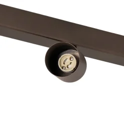 TK Lighting Downlight Top, justerbar, brun, 4 lyskilder, lineær New