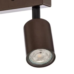 TK Lighting Downlight Top, justerbar, brun, 2 lyskilder, lineær| Spotter I Tak|Taklamper