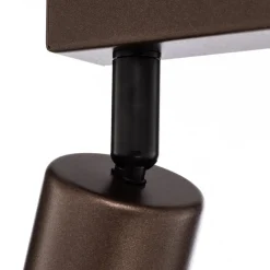 TK Lighting Downlight Top, justerbar, brun, 2 lyskilder, lineær| Spotter I Tak|Taklamper