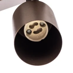 TK Lighting Downlight Top, justerbar, brun, 2 lyskilder, lineær| Spotter I Tak|Taklamper