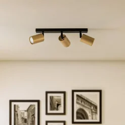 SIGMA Downlight Zoom, 3 lyskilder, svart/gull| Spotter I Tak