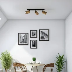 SIGMA Downlight Zoom, 3 lyskilder, svart/gull| Spotter I Tak