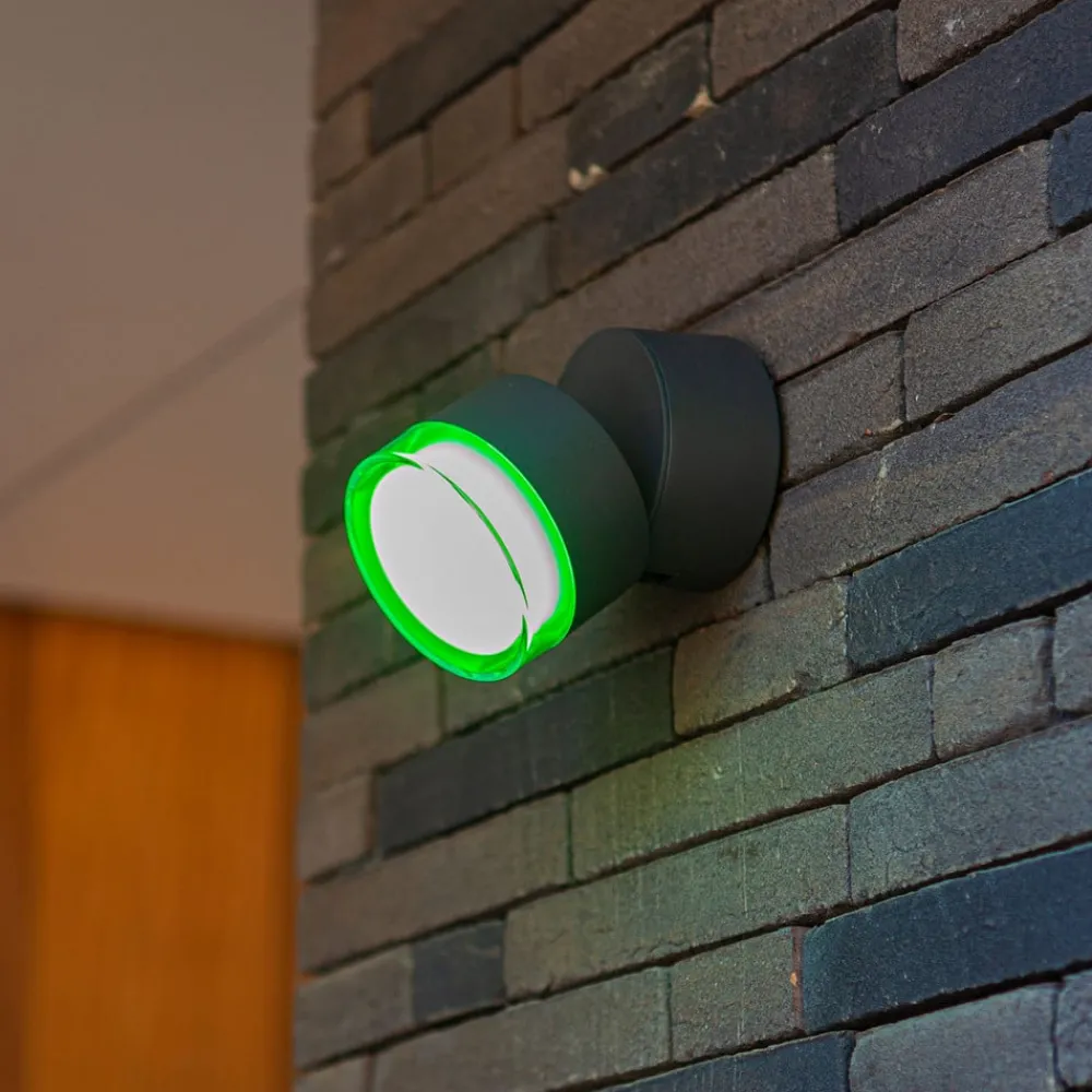 LUTEC connect Dropsi utendørs LED-vegglampe, RGBW, smart| Smarthus Utebelysning
