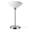 Dyberg Larsen DL31 bordlampe glass-skjerm krom| Bordlamper