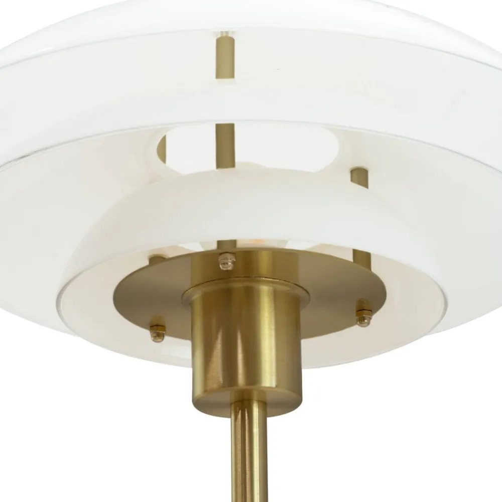 Dyberg Larsen gulvlampe DL31, messingfarget, høyde 133 cm New