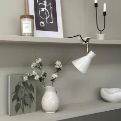 Dyberg Larsen Sleep klemmelampe, kitthvit, Ø 15 cm, stål Best