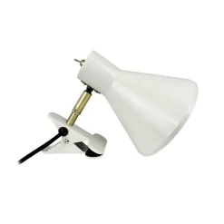 Dyberg Larsen Sleep klemmelampe, kitthvit, Ø 15 cm, stål Best