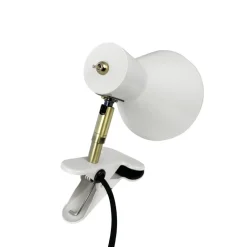 Dyberg Larsen Sleep klemmelampe, kitthvit, Ø 15 cm, stål Best