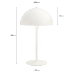 Dyberg Larsen Stockholm bordlampe E14, 43 cm hvit| Bordlamper