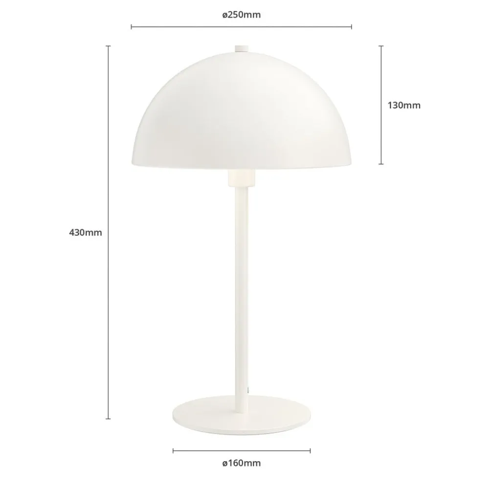 Dyberg Larsen Stockholm bordlampe E14, 43 cm hvit| Bordlamper