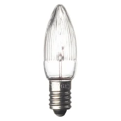 Konstsmide Christmas E10 3W 14V reservepærer i 3-pakning i flammeform| Julebelysning|Andre Pærer