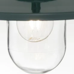 ORION Edward utendørs pendellampe, grønn, Ø 27,5 cm, aluminium/glass Best