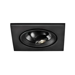 Egger Licht EGG DLS innfelt spot Riga Zooom, kantet, svart, 2700K| Butikkbelysning