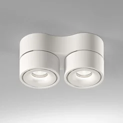 Egger Licht EGG DLS LED-downlight Clippo Duo, 2-lys, hvit, 2700K| Butikkbelysning|Downlights