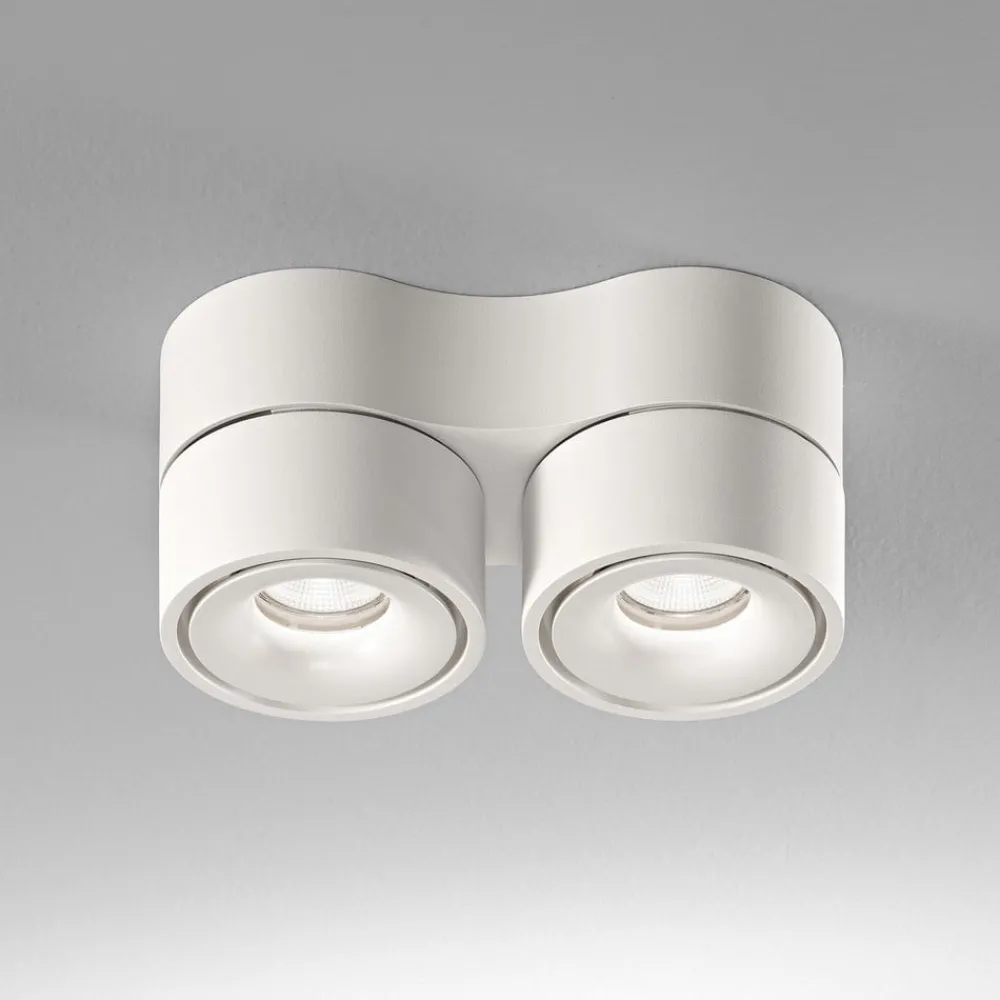 Egger Licht EGG DLS LED-downlight Clippo Duo, 2-lys, hvit, 2700K| Butikkbelysning|Downlights
