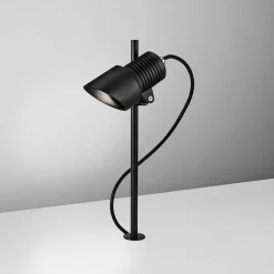 Egger Licht EGG DLS LED-gatelampe Atlantis, jordspyd, svart| Utespotter