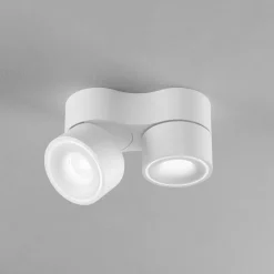 Egger Licht EGG DLS LED-spot Clippo Duo hvit/hvit DALI DTW 2 lyskilder| Butikkbelysning