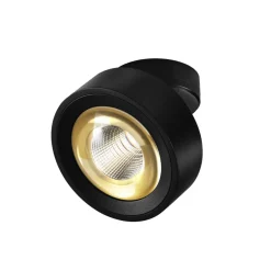 Egger Licht EGG DLS LED-spot Clippo Optic, svart/gull, Ø 12 cm, DTW Outlet