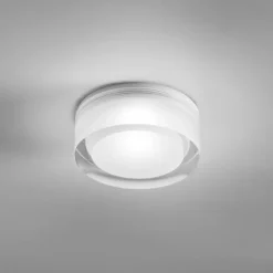 Egger Licht EGG DLS Phoenix innfellingslampe, hvit, Ø 9 cm, akryl 3 000 K| Led-Utendørs|Taklamper Utendørs