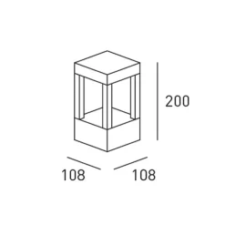 Egger Licht Egger DLS LED-sokkellampe York, grå, 20 cm