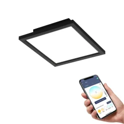 EGLO connect CCT taklampe 30x30cm svart| Butikkbelysning|Smarthus Belysning