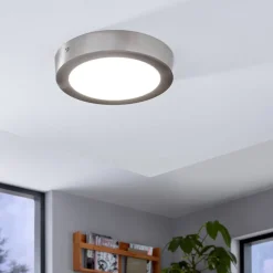 EGLO connect Fueva-C taklampe rund 22,5 cm nikkel| Smarthus Belysning