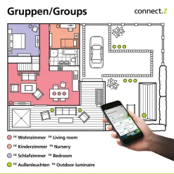 EGLO connect Fueva-Z taklampe, Ø 21 cm, svart