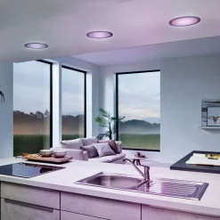 EGLO connect LED innfellingslampe Fueva-C, Ø 22,5 cm, nikkel Discount