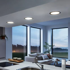 EGLO connect LED innfellingslampe Fueva-C, Ø 22,5 cm, nikkel Discount