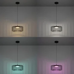 EGLO connect LED-hengelampe Ginestrone-Z, 1 lyskilde, svart Discount