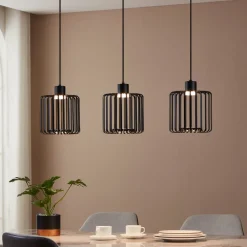 EGLO connect LED-hengelampe Ginestrone-Z, 3 lyskilder, svart Online