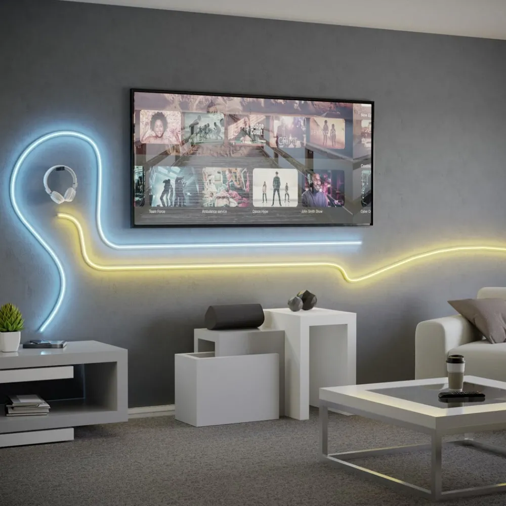 EGLO connect LED-stripe Neon Stripe-Z, 5 M., RGB, CCT, hvit| Smarthus Belysning|Lysstriper