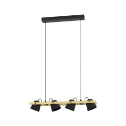 EGLO connect LED-taklampe Hornwood-Z, 4 lyskilder, svart Hot