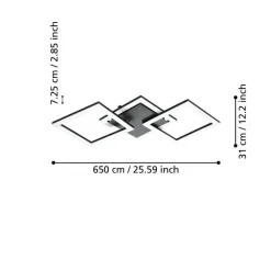 EGLO connect Paranday-Z LED-taklampe 3 lk 65cm| Smarthus Belysning