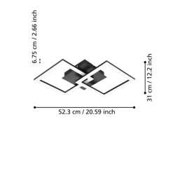 EGLO connect Paranday-Z LED-taklampe 2 lk 52cm Outlet