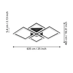 EGLO connect Paranday-Z LED-taklampe 4 lk 63cm Clearance