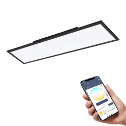EGLO connect Salobrena-Z LED-taklampe, 120x30 cm, svart| Smarthus Belysning