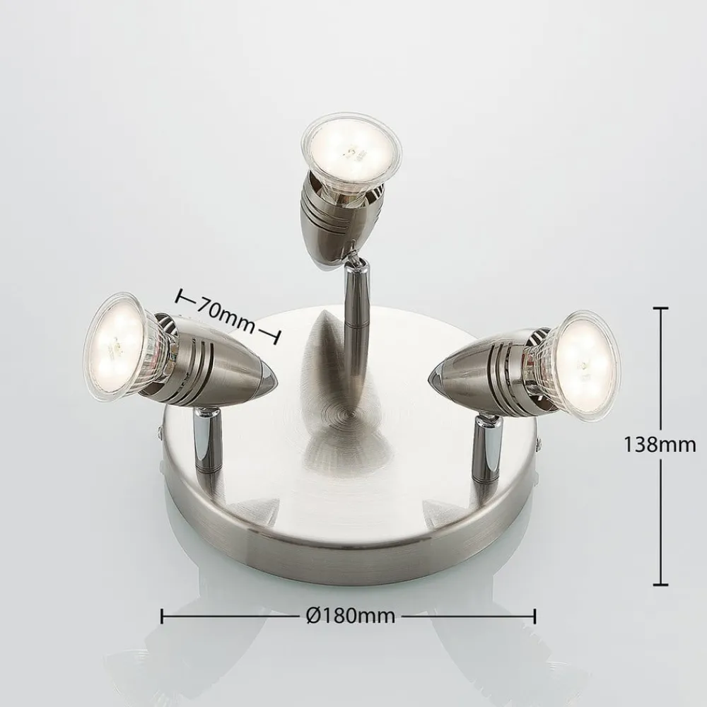 ELC Kalean downlight, nikkel, 3 lyskilder| Design- Og Hotellbelysning|Led-Innendørs