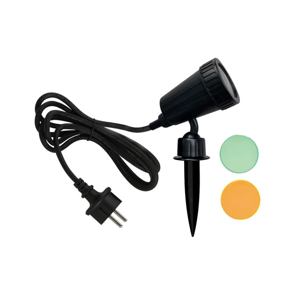 ELC Marleska spot med jordspyd, aluminium, svart, IP44| Utespotter