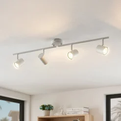 ELC Tomoki taklampe, hvit, 4 lyskilder New