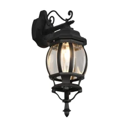 Trio Lighting Elvo utendørs vegglampe, bunnkontakt, matt svart Hot