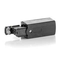 GLOBAL Endetilkobling venstre for strømskinne Noa svart| Butikkbelysning|Skinnesystem