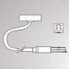 Molto Luce Endetilkobling Volare, kabel 2 m, baldakin, alu| Skinnesystem